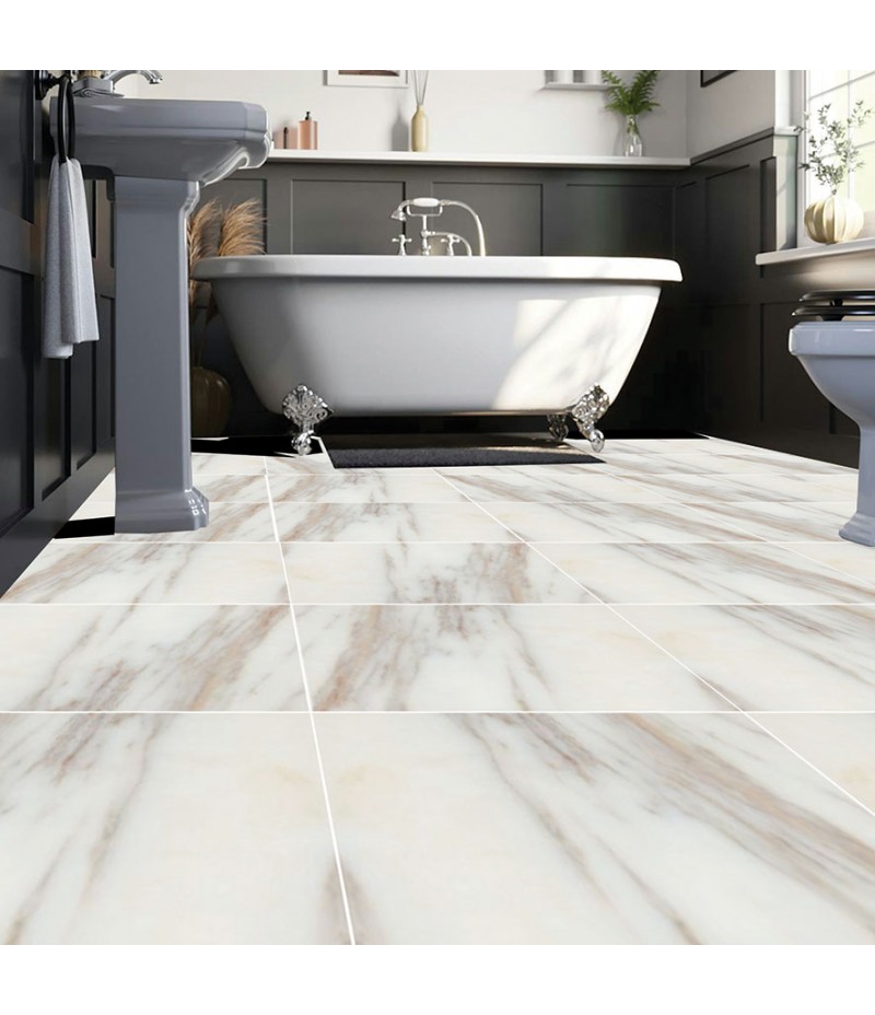 Tile Pattern - Carrara White Marble